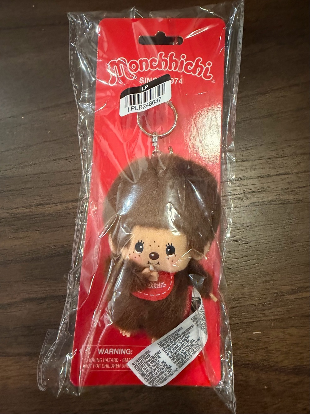 Monchhichi Brown Plush Keychain
